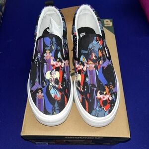Disney Villians NEW Colorful Graphic Slip-On Sneakers